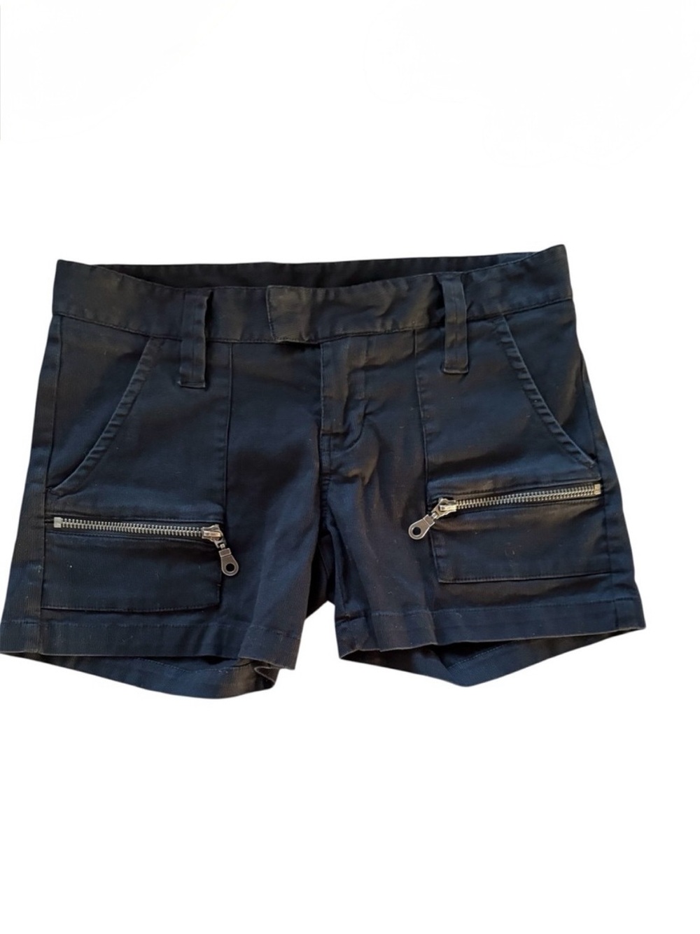Hurley 00 stretch ribbed cotton short pockets zipper detail cargo utility